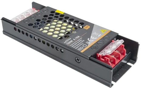 Alimentatore stabilizzato 2 uscite 100W slim trasformatore 24V 4.2A strisce LED