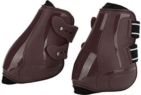 Horse Boot, Horse Sehnenstiefel Set Verhindern Rutschen Weich für Pferde(Braune Hinterbeine, extra groß)