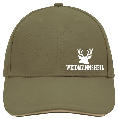 Huuraa Cappy Mütze Weidmannsheil Hirsch Jägergruß Geschenk | Baseballkappe Basecap Kappe Geschenkidee Unisex Baseball Cap