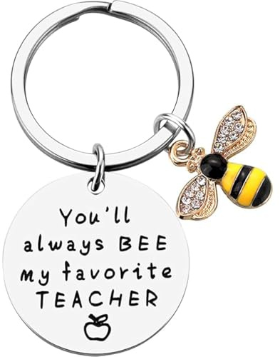Tecreo Lehrer Schlüsselanhänger Lehrer Wertschätzung Geschenk Lehrer Tag Schmuck Sie werden immer mein Lieblings Lehrer Schlüsselanhänger