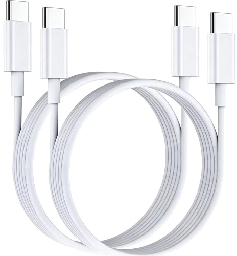 USB C Kabel 2Stück 1.8M 60W USB C auf USB C Schnellladekabel Für iPhone 15/15Pro/15ProMax,Samsung S23/S22/S21 Serie, Huawei P50 P40 P30 Typ-C-Geräten usw