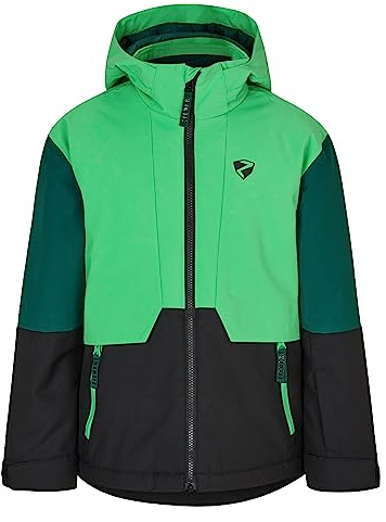 Ziener Jungen AZAM Ski-Jacke, Winterjacke | wasserdicht, winddicht, warm, black, 104