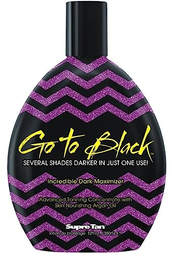 Supre Tan Go To Black - Intense Tanning Formula for Deep, Lasting Results - Dark Maximiser 350ml
