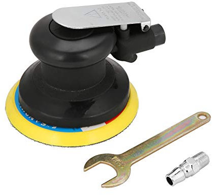 Lijadora Orbital De Palma De Aire, Lijadora Redonda Neumática De 5 Lijado Manual Aleatorio Lijadora Orbital Aleatoria Neumática Pulidora De Madera Para Automóvil, Cera Para Madera
