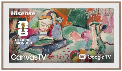 Hisense 65-Inch Class QLED 4K S7N CanvasTV™ Series Dolby Vision HDR Google Smart TV (65S7N) - 144Hz, Art Mode, Anti-Glare Panel, Hi-Matte Display, Frame & UltraSlim Wall Mount Included
