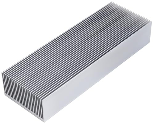 Large Aluminum Heat Sink 11.8x2.71x1.41/ 300x69x36mm Heatsink High Power Cooling Plate 27 Fin Radiator GPU Cooler IC Module PC Computer Led PCB Charger Electronics Amplifier