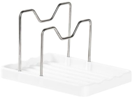 OFFSCH Stainless Steel Pot Lid Storage Rack Cutlery Drainer for Sink Saucepan Lid Stand Kitchen Utensil Organizer