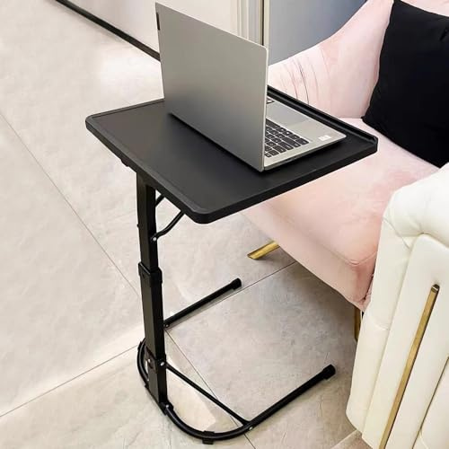 Table de Lit,Bureau Portable,Surface d'Écriture à Utiliser dans Le Lit ou en Fauteuil Roulant,Bureau Mobile avec Hauteur Réglable et Plateau Laminé,Table de canapé,Bureau de lit,Table medicale