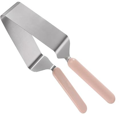 drburpily Verstellbare Edelstahl Kuchenschneidemaschine für Kuchen jeder Größe, dreieckiger Tortenheber, Förderbandklemme, Tortenmesser aus Metall