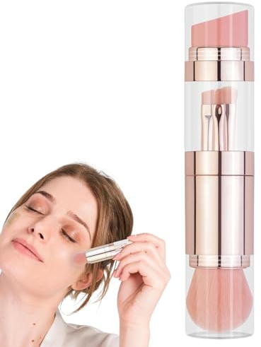 Voyage -Up -Up Brush -Set -5 -in -1 PORTABLE FEU PORTABLE, Kit De Pinceau | BEAUTY TOOL FOURNAL POUDRE APPLICATEUR DE CONCEURER LY Shadows, Pour La Joue Du Visage