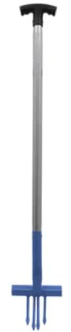 Heavy-Duty Ragwort Fork Blue– 107cm | Unique Design for Easy Ragwort Removal | Strong & Durable Weeding Tool with Pointed Tines for Deep Soil Penetration