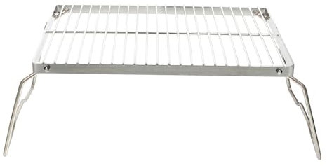 Gatuida Grill ausstecher Rentier kaminofen hitzebeständige Faltbar Feuerstelle geschnk Ideen kaminfe Roasting Rack Spieß Holzkohle tragbar Campingversorgung Rostfreier Stahl Silver