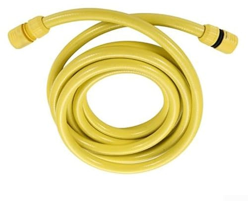 Snowchecking Kit de extensión de manguera de jardín, 2 m/6 m, 5 puntos, tubo de entrada de agua amarillo, kit de manguera de agua para riego y jardinería (2 m)