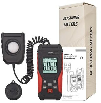Misuratori di luce, TASI TA630 Luxmetro professionale Luxmetro portatile Luxmetro ad alta precisione 0,1-200000LUX Illuminometro Fotometro(TA630B)