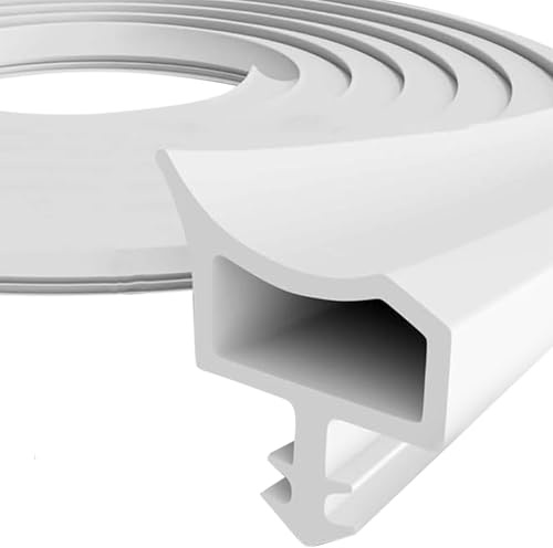 EUBSWA Junta para puerta de habitación o puerta 15M, Junta de Goma para puertas e ventanas, Perfil de estanqueidad tira de Sellado Burletes Aislante Acústico