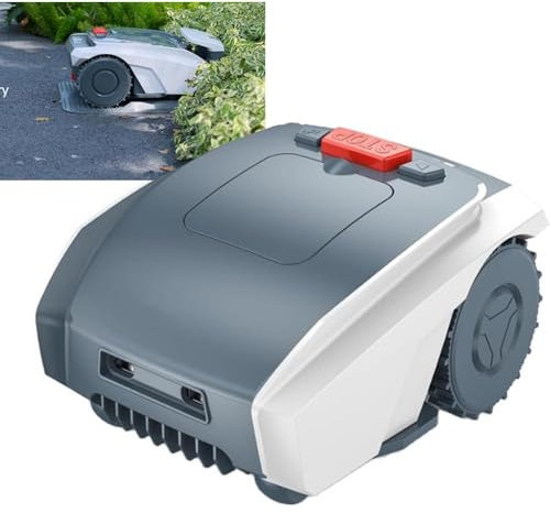 Robot rasaerba con App Bluetooth per Prati Fino a 29.000 Piedi Quadrati, Altezza di Taglio 20-55 mm, Larghezza 19 cm, Impermeabile, Confine preciso - Grigio