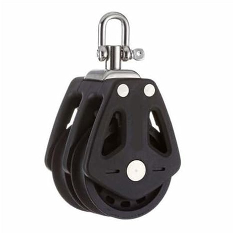 NSNYDNZ Pulley, Single Swivel Shackle Sailboat 35mm 1 3/8 Double Swivel Shackle Block Small Boat Block BP3503F
