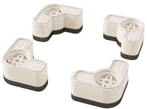 Tidevib Waschmaschinen-Fußpolster, höhenverstellbar, leise, rutschfeste und vibrationsdämpfende Basis, für die meisten Waschmaschinen