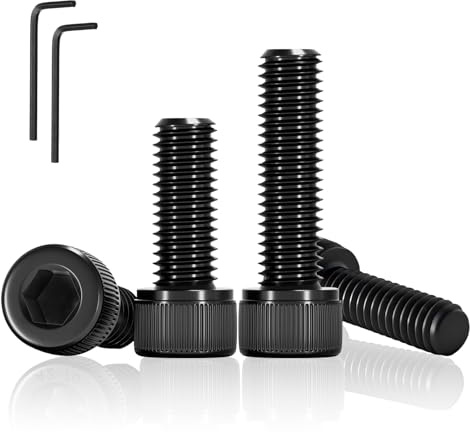 PDKKFF 25 Pièce M5x25mm Vis Cylindrique à six Pans Creux DIN 912 / ISO 4762, Boulons Vis à Tête Cylindrique à Hexagone Interne Filetage Complet en Acier au Carbone (Noir) pour Machines Auto