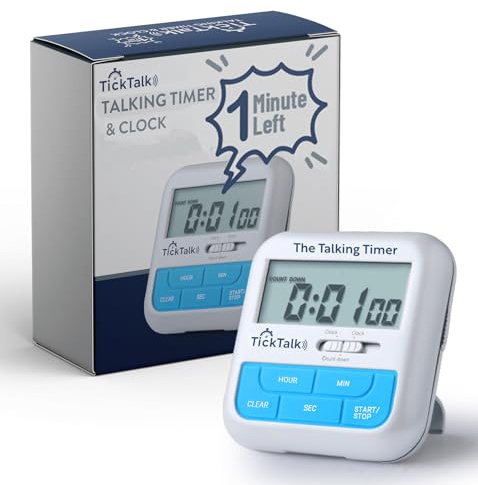 Talking Timer for Kids/Adults/Lab Timer, Visual Timer for Kids Alternative, Voice Countdown Announcements Every Hour/10 Min/1 Min | Children, Cooking, Adults, Workouts, Classroom, lab, ADHD, Reminders