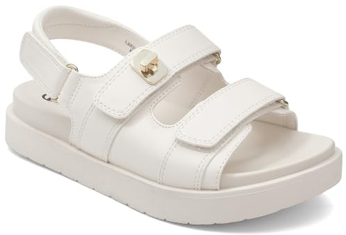 FUPPIA Girls Sandals Fashion Comfort Flat Adjustable Strap with Cushioned Footbed Slip on Summer Beach Sandals