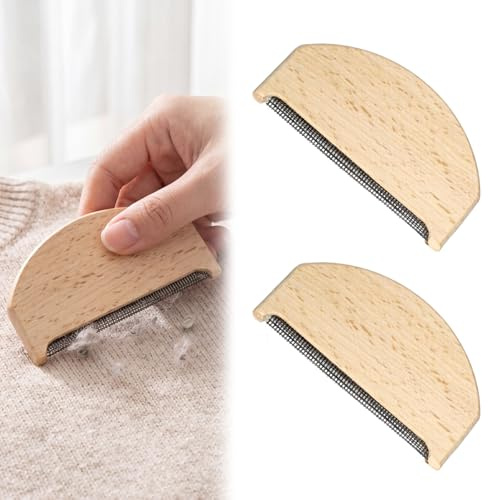 2 pettini in cashmere per rimuovere i pelucchi, per rimuovere pelucchi e pelucchi, per vestiti, maglieria, sciarpe, cappotti e rasoi