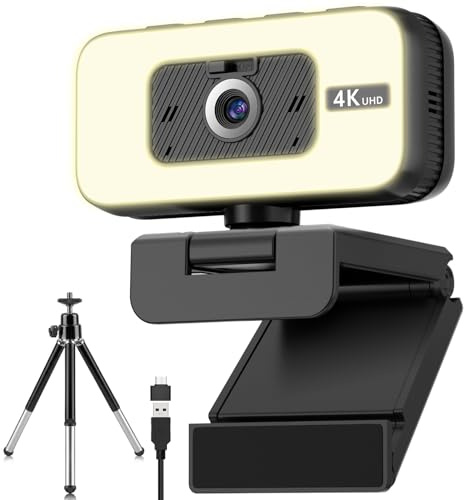 Danyesth 4K Webcam for PC, AutoFocus Web Camera for Laptop with Microphone