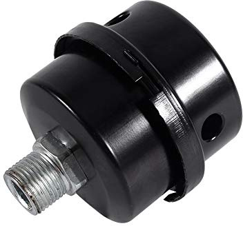 Luftkompressor Ölfilter Teile Schalldämpfer, 3/8 16mm Metall Schalldämpfer Luftkompressor Ansauggewinde für Luftkompressor Ersatzteile Kompressor Luftfilter