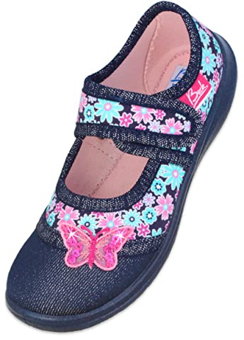 Beck Mädchen Beauty Hausschuh, Blau, 27 EU