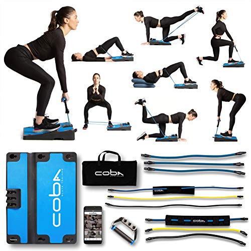 Coba Board GLUTE Trainer - Sistema Completo de Entrenamiento en casa, máquina de Ejercicio de Tronco y glúteos, Banda de Resistencia portátil para Gimnasio en casa, Entrenador de Cuerpo Completo