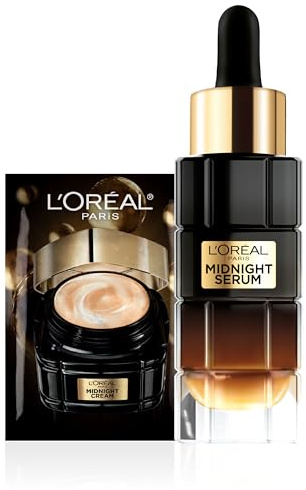 L'Oreal Paris Age Perfect Anti-Aging Midnight Face Serum, Reduce Wrinkles 1oz + Eye Cream Sample
