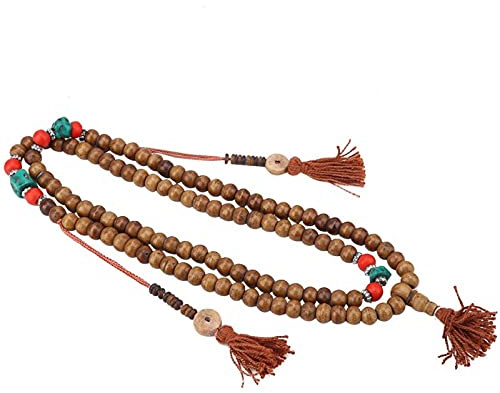 Tibetanische Rosenkranzperlen, 108 Perlen Mala Perlen Armband für Gebetsmeditation für Buddhisten