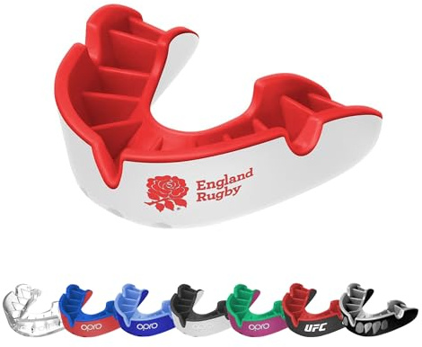 OPRO Silver Level Mouthguard Essential Fit - Gum Shield Adult and Kids - OPRO Mouth Guard Boxing and MMA, Easy Self-Fit Gum Shield Rugby and Hockey - Superior Protection with Dental Warranty