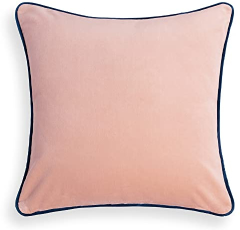 Bassetti Uni Kissenhülle zu Tischwäsche - Velour aus 90% Baumwolle, 10% Polyester in der Farbe Cipria P1, Maße: 45X45 cm - 9324588