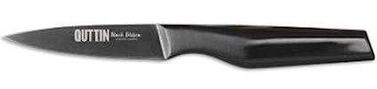 Quttin | Cuchillo Pelador Black Edition 10,5 cm Acero Inoxidable - Cuchillo Pelador Diseño Ergonómico y Preciso