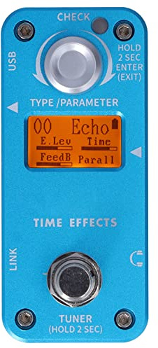 Delay Reverb Effektpedal Aluminium Overload Reverb Effektpedal Gitarrenteile für Musikinstrumente Bühnenstudio