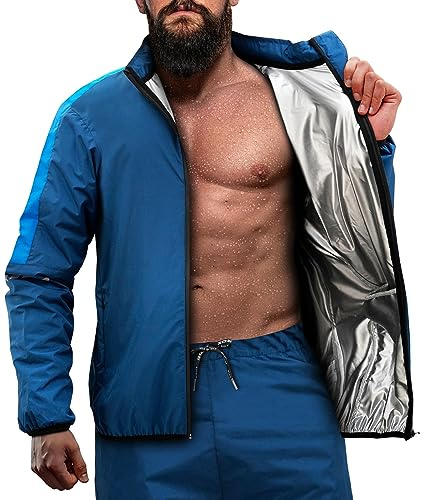RDX Traje Sauna Mujer Hombre Adelgazante, Reach Oeko Tex 100 Certificado, Chándal para Perder Peso Traje para Adelgazar, Deportes Fitness MMA Boxeo Gimnasio Correr Yoga, Conjunto de Pantalón Superior