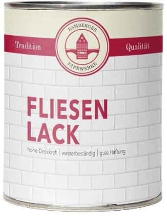 Bamberger Farbwerke Fliesenlack Fliesenfarbe glänzend (Wand- & Bodenfliesen) (Taubenblau, 750ml)