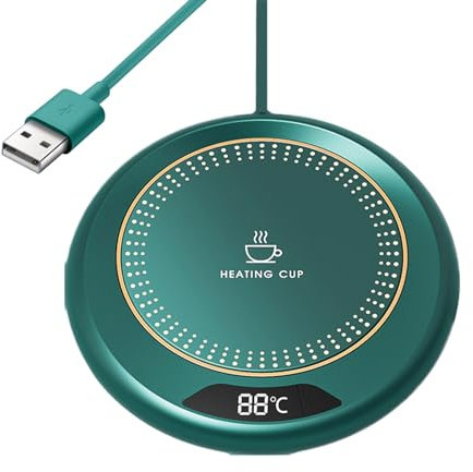 Oldmoom Chauffe Tasse Bureau, Réchauffe Tasse à 3 Réglages de Température, Chauffe-Tasses USB, Chauffe Tasse de Café, Chauffe-Tasse Électrique, Chauffe-Tasse, Arrêt Automatique Pendant 8 Heures