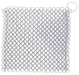 Cast Iron Cleaner Kitchen Rust Pot Pans Cleaning Scrubber Steel Rust Remover Scraper Brush Kit Metal Cleaning Brush (Size : Square-15X15cm)