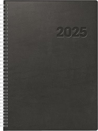 rido/idé Buchkalender Modell Conform (2025), 1 Seite = 1 Tag, A4, 384 Seiten, Kunststoff-Einband, schwarz