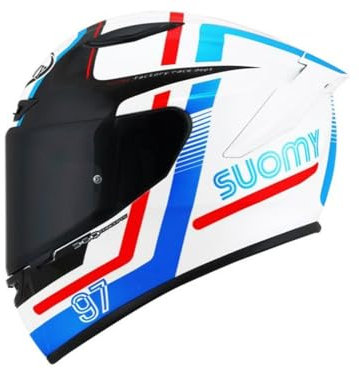 Suomy Track-1 Ninety Seven Integralhelm (Weiß/Rot/Blau), L (59)