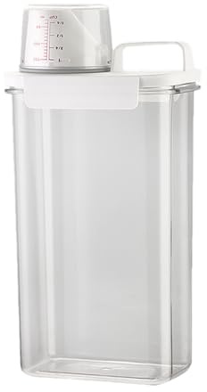 Conservazione del detersivo, contenitore per la conservazione del detersivo, contenitore per lo scarico di detergenti di diverse dimensioni, contenitore per bucato antiumidità con misurino per cereali