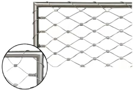 Sicherheitsnetz für Balkon，Mehrzweck-Seilgeflecht,Netz for Balkon,Fallschutz, Edelstahl-Sicherheitsnetz, Geflügelkäfignetz, stoßfestes Metalldrahtgeflecht, anpassbar ( Size : L2.5xW4m/L8.20xW13.12ft )