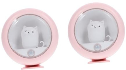 Uonlytech 2stücke Katzen Bewegungsmelder Nachtlicht Sensorlicht Für Kinderzimmer Schlafzimmer Küche Usb Wiederaufladbar Platzsparend Und Installieren