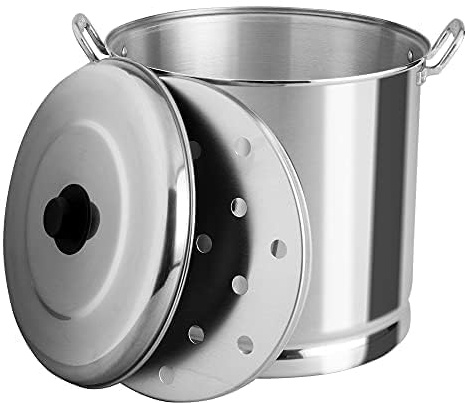 Vasconia Tamale Steamer Pot 26 Quart Aluminum with Rack & Lid