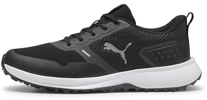 Puma Golf Men's Fusion Grip 6 Golf Shoe, Puma Black-Asphalt, 10.5