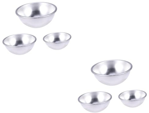 Alipis 2 Set Di Da Forno A Semicerchio Rotondi Per Mousse Per Cioccolato Fondente Per Budino 6 Pezzi * 2