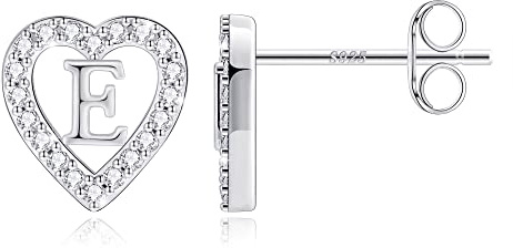 TINGN Buchstaben Ohrstecker Ohrringe Mädchen - 14 Karat Vergoldet Ohrstecker Herz Ohrringe für Kinder Ohrsteckers Damen Nickelfreie Ohrringes Stecker mit Zirkonia Geschenke für Mädchen Frauen Schmuck