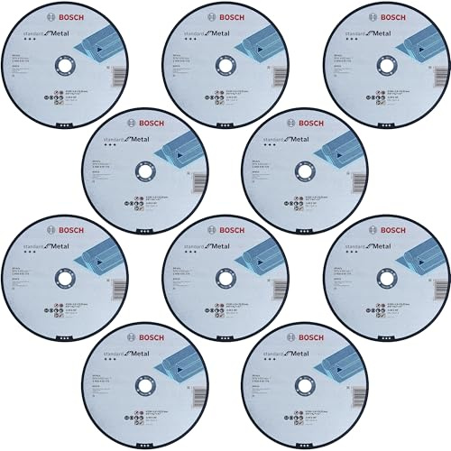Bosch 10x Standard for Metal Straight Cutting Trennscheibe (für Bleche, Stahl, Ø 230 x 1,9 x 22,23 mm, Zubehör Winkelschleifer)